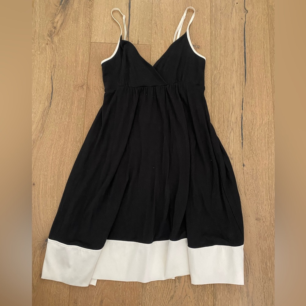 Express Black and White Mini Sundress Spaghetti Strap